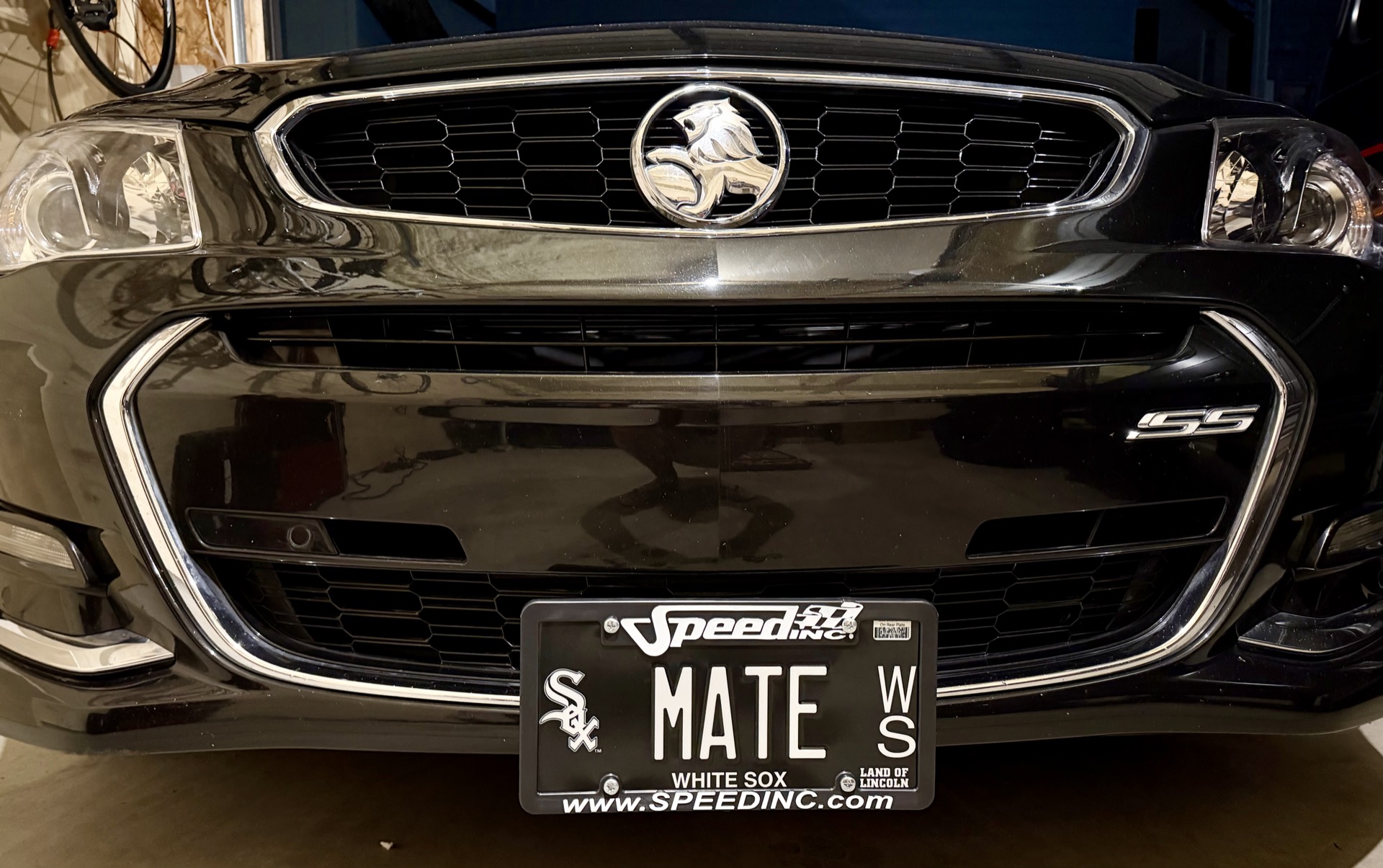 SS badge and MATE plate up close